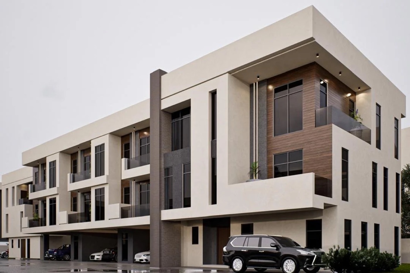 Aurora Crescent Court — exterior render