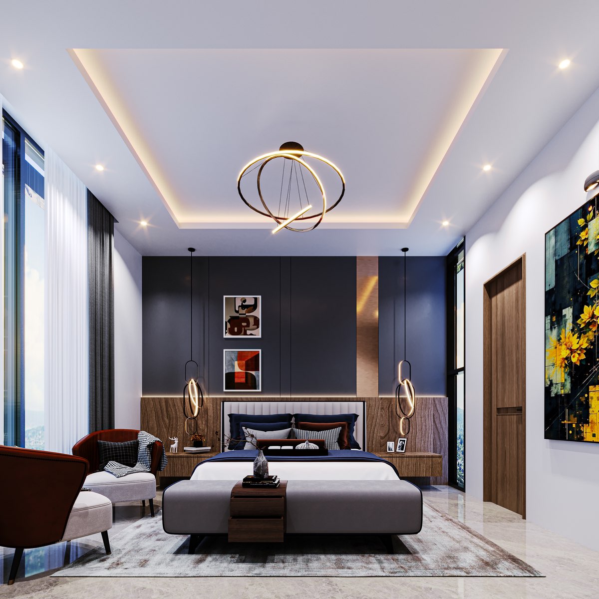 Master bedroom in Aurora Signature I