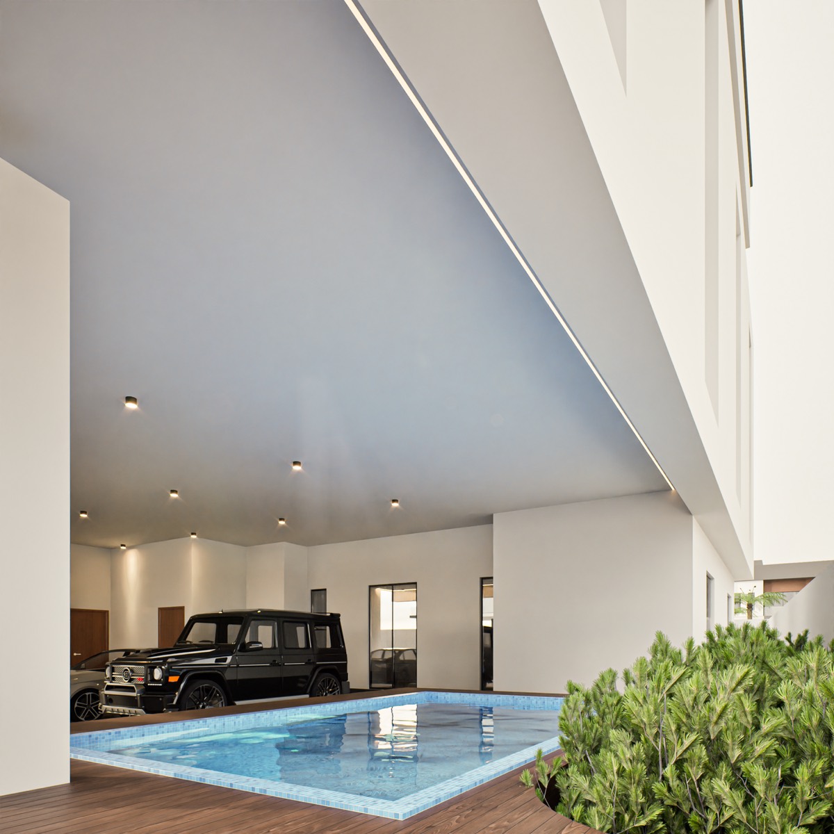 Residents' pool at Aurora Signature I — artist's impression