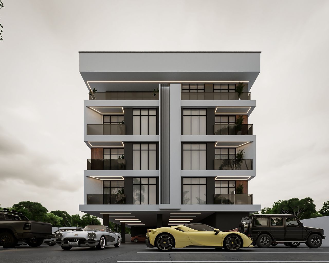 Aurora Signature II seen from the street
